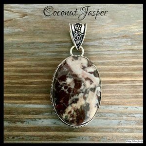 Coconut Jasper Silver Pendant